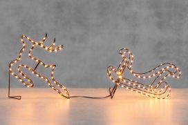 Finnlumor Valokoriste Silhuetti 268 LED poro ja reki