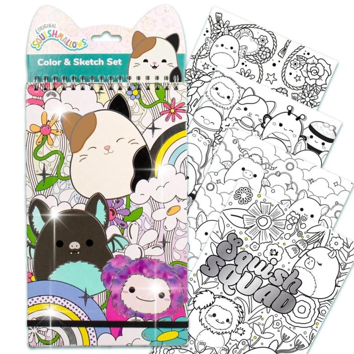Squishmallows Color And Sketch värityskirja 333-232620 tuotekuva 1 Squishmallows Color And Sketch värityskirja 333-232620 tuotekuva 1