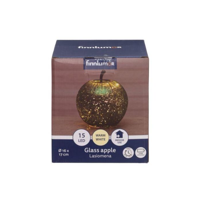 Finnlumor lasiomena vihrea LED-valoilla 652134 924-7357 Finnlumor lasiomena vihrea LED-valoilla 652134 924-7357