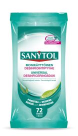 Sanytol Sanytol monikäyttöinen desinfiointipyyhe 72kpl 3946