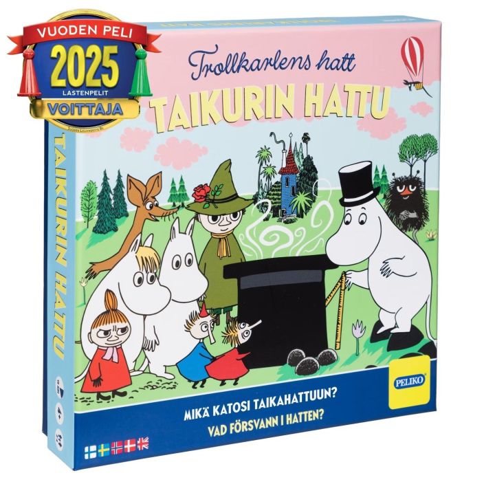 Muumi taikurinhattu Hauska Muumi-muistipeli magneettisella taikurin hatulla.