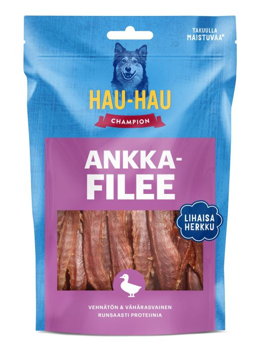 HHC tayslihaherkut ankkafilee 100g Vehnaton ja vaharasvainen koiranherkku, sopii myos herkkavatsaisille koirille.
