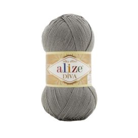Alize Diva 087 tummanharmaa 100g
