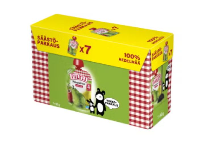 Piltti Paarynainen hedelmasose 4kk annospussi 7x90g Piltti Paarynainen hedelmasose 4kk annospussi 7x90g