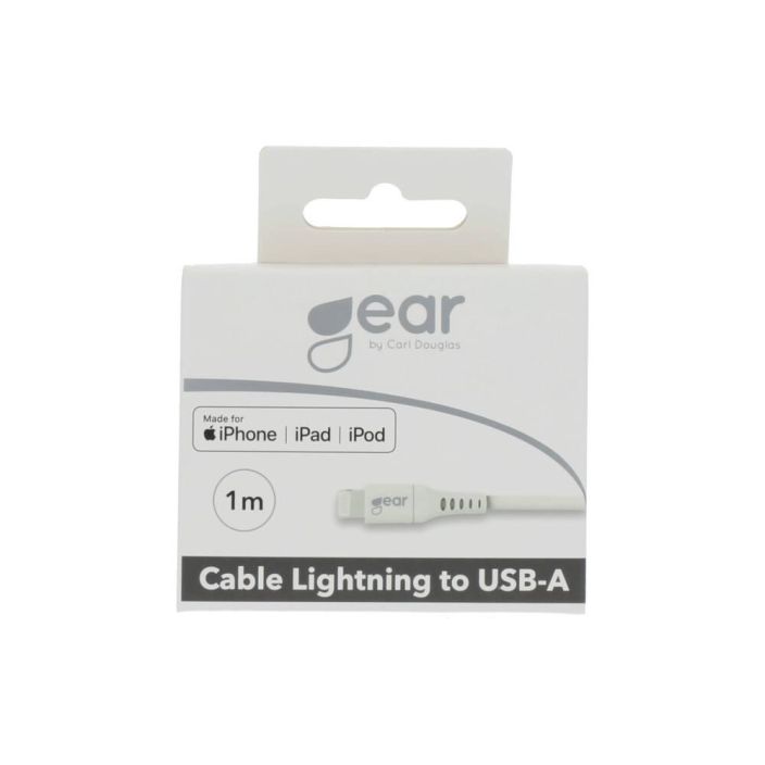 GEAR Synkronointijohto Lightning 1m Valkoinen MFI 665031 GEAR Synkronointijohto Lightning 1m