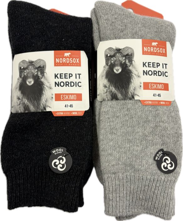 Nordsox Villasukka Eskimo 41-45 Pida jalkasi lampimina ja olosi mukavana Nordsox Eskimo -villasukilla. Nordsox Villasukka Eskimo 41-45 Pida jalkasi lampimina ja olosi mukavana Nordsox Eskimo -villasukilla.